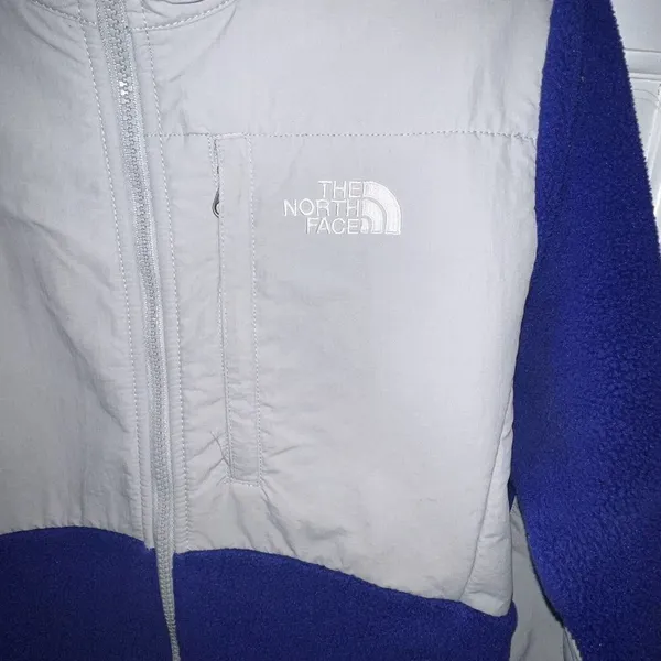 The North Face Jacket Womens Small Blue Purple Grey‎ Fleece Polartec Denali Coat - Image 5