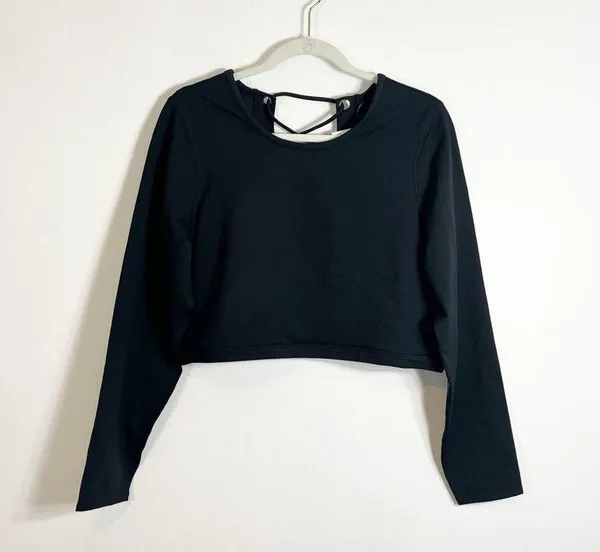 NWT Good American All Tied Up Tank Black Long Sleeve Top Size 3XL - Image 4