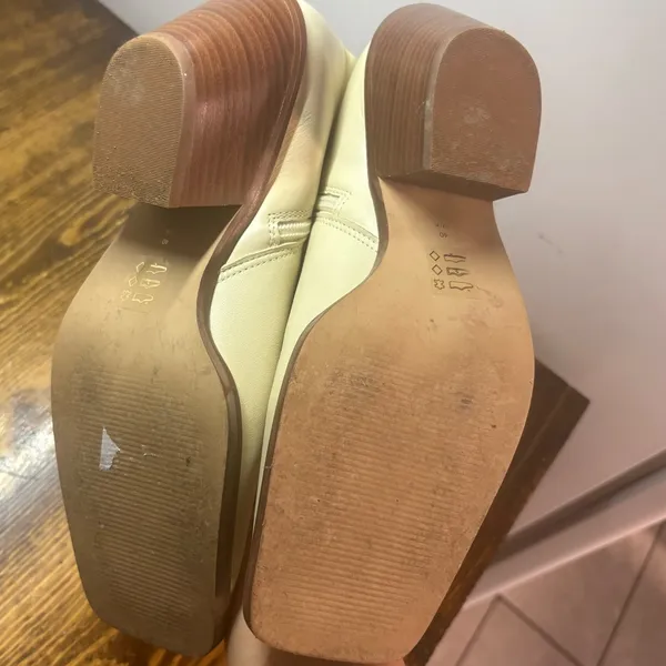 Anthropologie Off White‎ Heeled Squared Toe Boots Size 9 (40) - Image 10