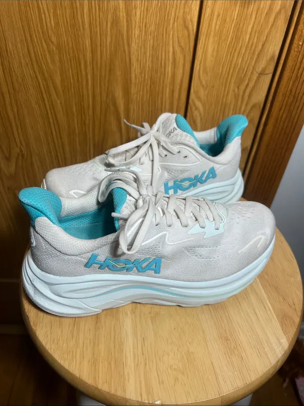 Hoka Women's White & Teal Running Sneakers - Image 7