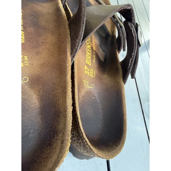 Birkenstock Mayari Brown Birko-Flor Sandals Women’s Size 37 US 6 Comfort Slides - Image 10