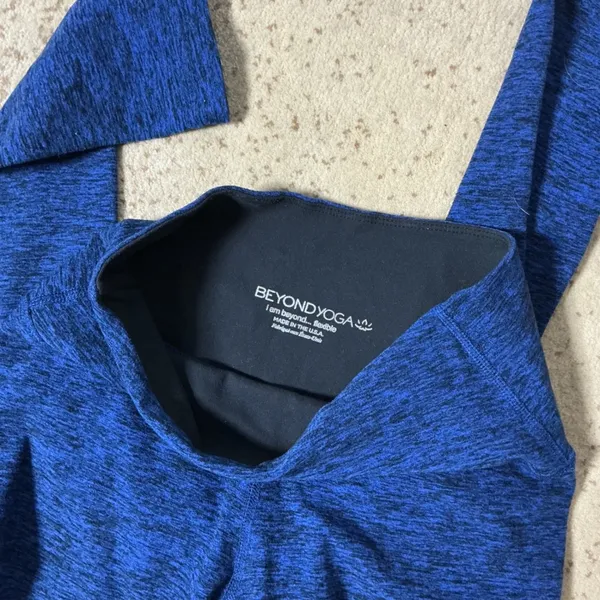 Beyond Yoga Space Dye High Waisted Leggings Womens XS Blue Heathered Yoga Pants - Image 2