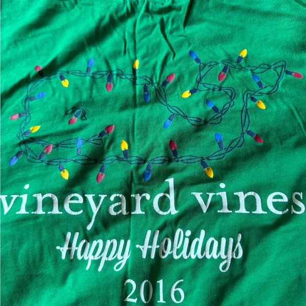 Vineyard Vines Bright Green Holiday Tee - Image 5