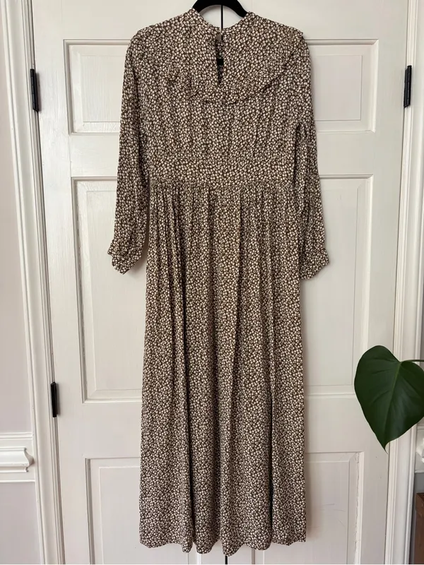 Doen Hawthorne Dress Olive Cherry Willow Floral Long Sleeve Maxi‎ Dress Size S - Image 11