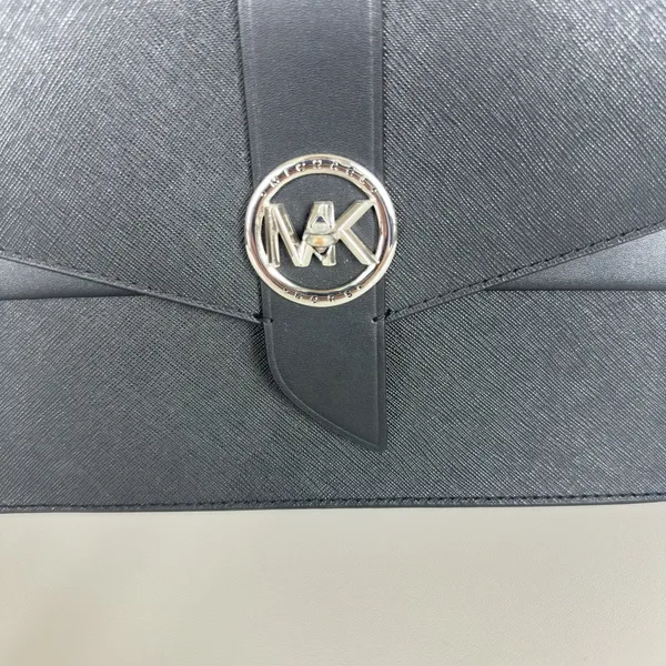 Michael Kors Greenwich Medium Black Saffiano Leather‎ Satchel Purse Handbag ONLY - Image 2