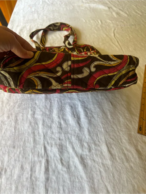 Vera Bradley Brown, Pink & Yellow Quilted Floral Tote - Image 4