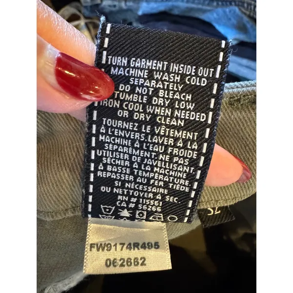 7 For All Mankind Skirt Women‎ 32 Olive Green Moss Utility Pocket Raw Hem Mini - Image 10