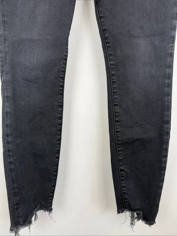 Good American Jeans Skinny Ankle Black Stretch Denim Low Rise Pants 8/29 - Image 3