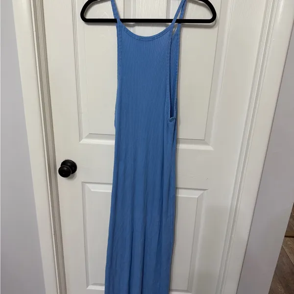 Reformation Blue Jael Ribbed Sleeveless‎ Maxi Dress XL - Image 9