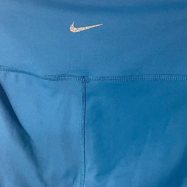Nike yoga blue leggings pants woman’s large EUC - Image 3