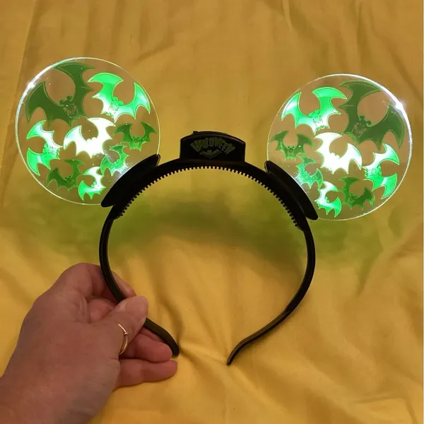 NWOT Disney Parks Happy Halloween Light-Up Bat Headband - Image 2