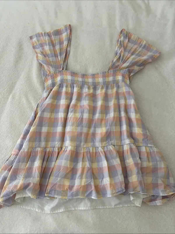 Amanda Uprichard | Goldie Pastel Gingham Mini Dress - Image 5