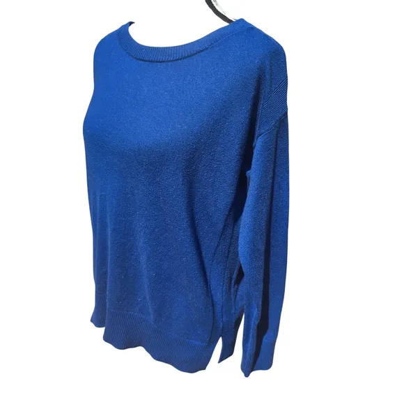GAP Women's Blue Merino Wool Blend Knit Sweater Crewneck‎ Long Sleeve Medium - Image 2