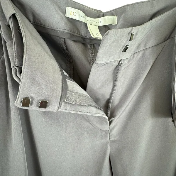 LC Lauren Conrad Lightweight Mauve Ankle‎ Fit Mid Rise Bow Belt Pants Size 6 - Image 5