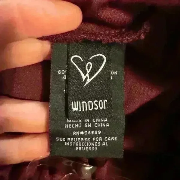 Women’s Burgundy Windsor Dress - Image 3