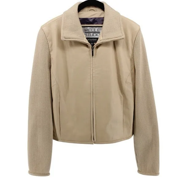 Vintage Pelle Studio Wilson's Leather Zipup Jacket Granola Girl Penny Lane L - Image 2