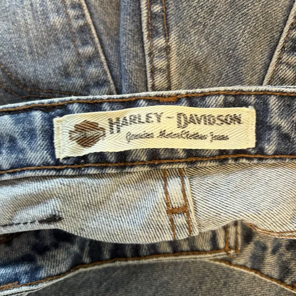 Harley Davidson Blue Denim Jeans 2‎ Regular Biker Casual Western motorcycle FLAW - Image 8