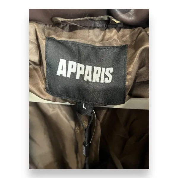 APPARIS Jemma Brown Puffer‎ Coat Size Large Faux Leather NWT - Image 7
