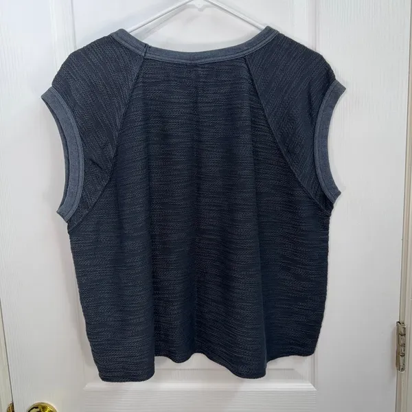 Universal‎ Thread navy blue textured Crewcut sleeveless 100% cotton shirt XL - Image 5