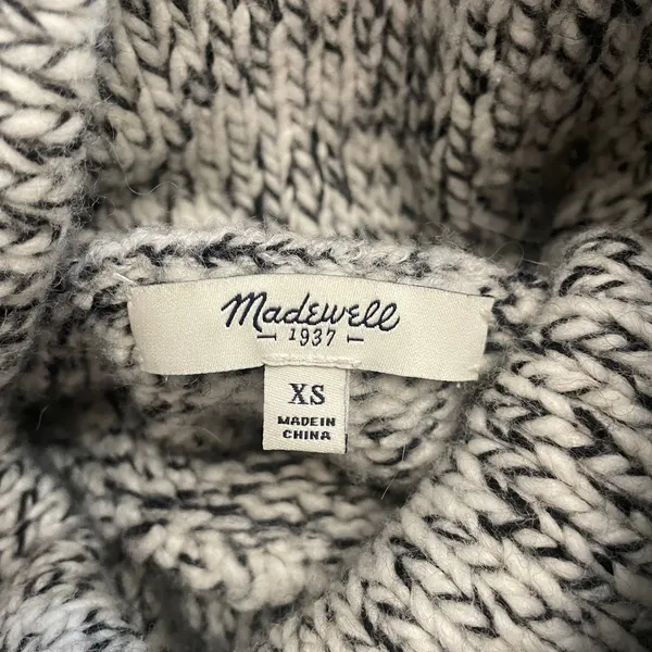Madewell Marled Wool Blend Turtleneck Knit Sweater‎ Size XS - Image 2