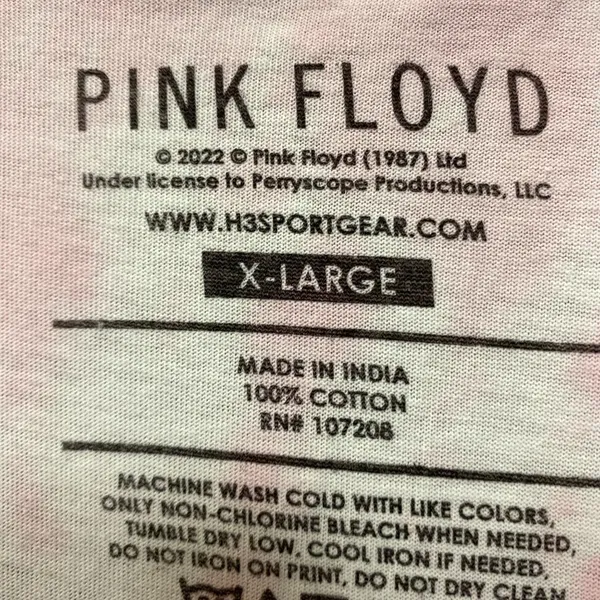 Pink Floyd All Seeing Eye Rock tie dye Tshirt size Extra Large - Image 4