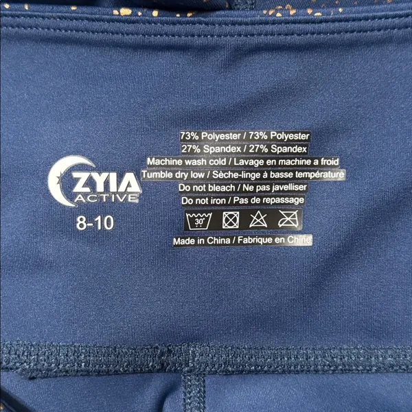 Zyia Active Stay Gold Light & Tight Speckled Crop Leggings size 8-10 - Image 10