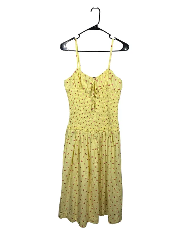 Free People Lavender Daze Strawberry Print Dress Sz Small - Image 3