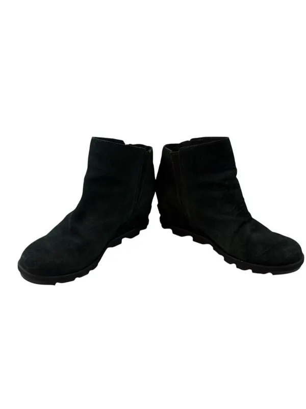 Sorel Joan of Arctic Wedge II Chelsea Boots Women’s Size 9.5 Black Suede Leather - Image 10