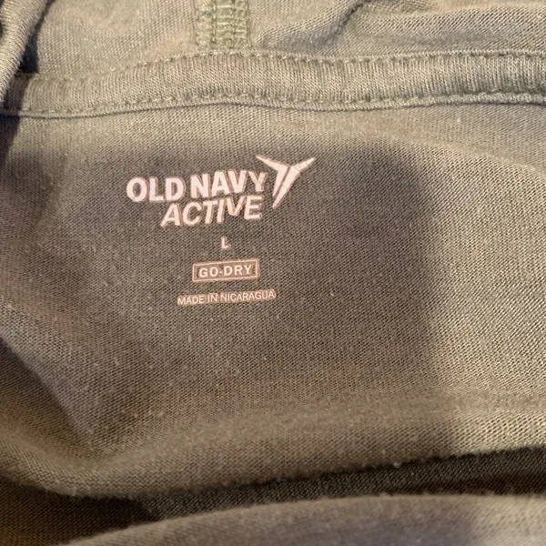 Old Navy Women’s Large Gray Olive Green Long Sleeve Hoodie Top Hooded T-Shirt - Image 4