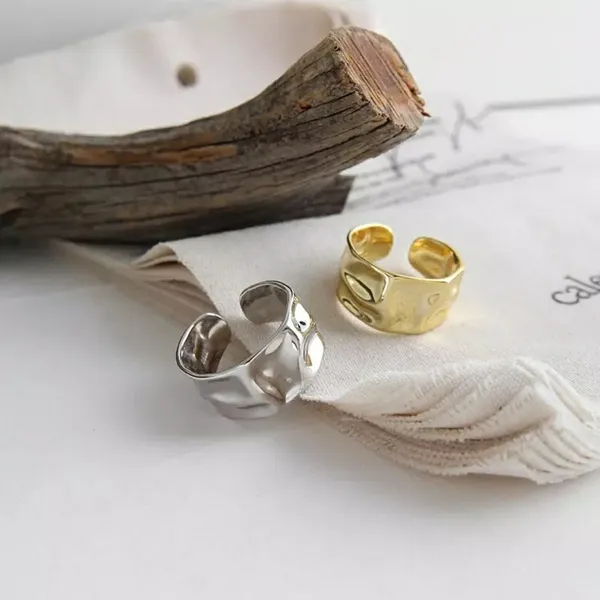 NEW Hammered‎ Yellow Gold Plated Ring - Image 5