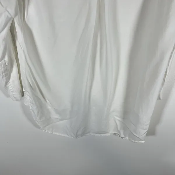 Anthropologie CLOTH & STONE Shirt Top Sz M White Button Hi-Lo 3/4 Sleeve Tencel‎ - Image 10