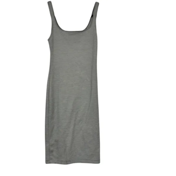 Zara Black White Striped Sleeveless Midi Tank Dress Womens S Nautical Beachy - Image 2