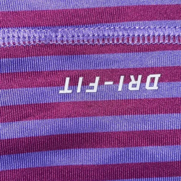 Nike Golf/Tennis/Pickleball Sleeveless Dri-Fit Purple Striped Top Women’s Large - Image 9