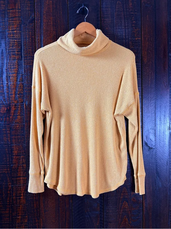 American Eagle Fall Colors Drapey Thermal Long Sleeve Turtleneck Small - Image 4
