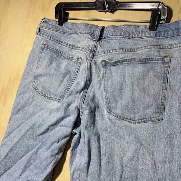 Abercrombie & Fitch The Baggy Low Rise Jeans Womens 32 14R Light Wash Cuffed - Image 7