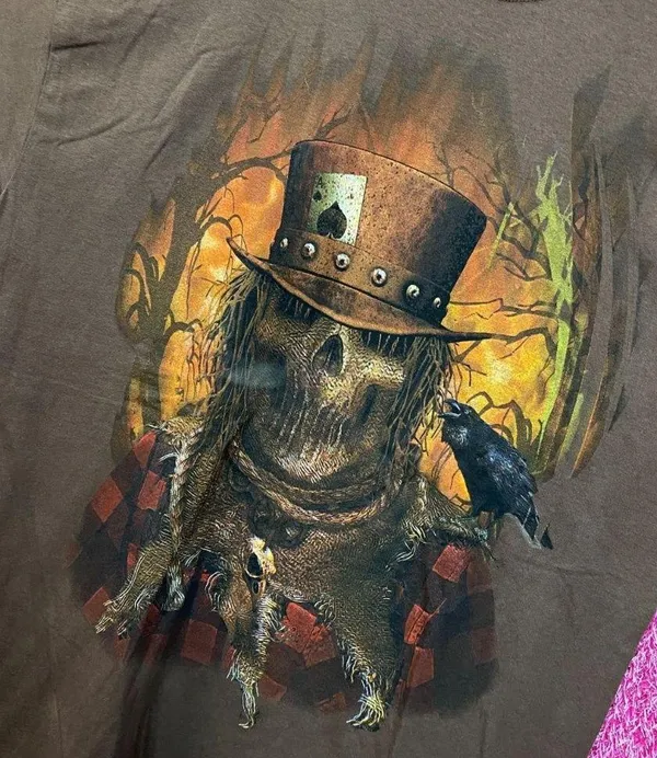Scarecrow Horror Brown Tshirt size Extra Large  - Image 4
