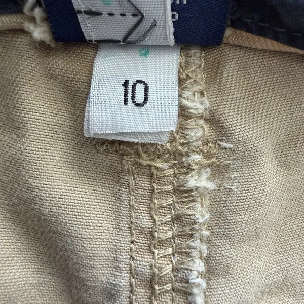 VTG Y2K Abercrombie‎ Women's 10R 25 Issue Wide Leg Flare Pants Khaki Minimalist - Image 15