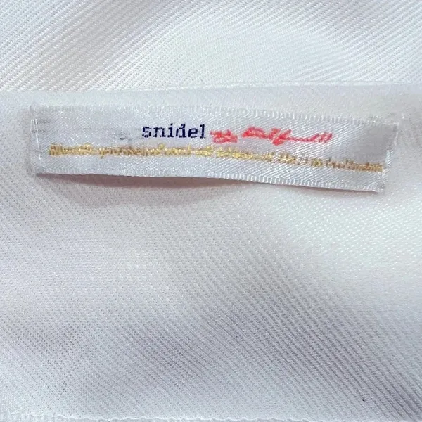 Snidel Cropped Top Pearl Appliqué Beige Size M - Image 9