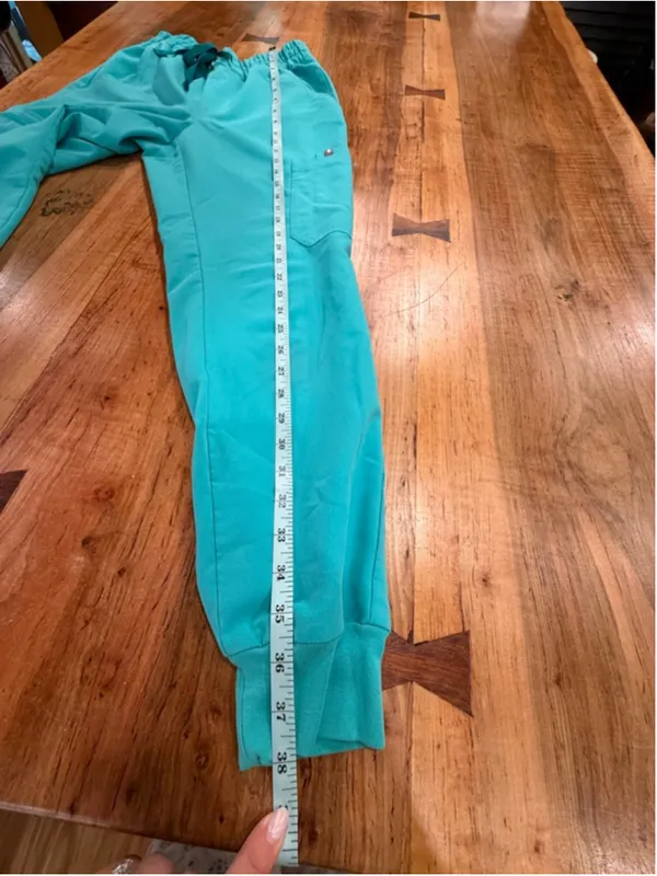 FIGS Technical Collection Scrub Pants Womens XS Seafoam Teal Green Jogger Cargo - Image 13