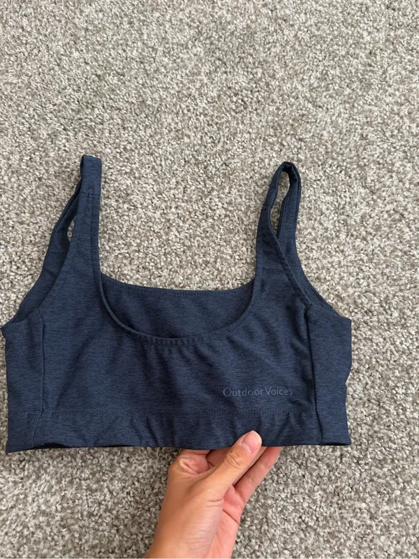 Outdoor Voices Navy Double-Time Bra size Small Coastal Athleisure - Image 6