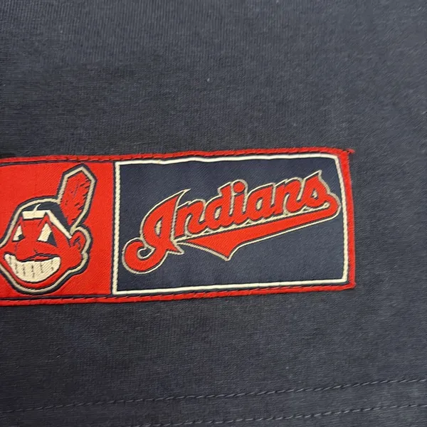 Lee Blue & Red Cleveland Indians Short Sleeve 100% Cotton Women's T-Shirt Size M - Image 5