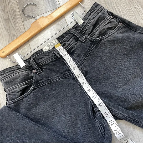 Free People Jeans low rise barrel womens Black (size 29) - Image 4