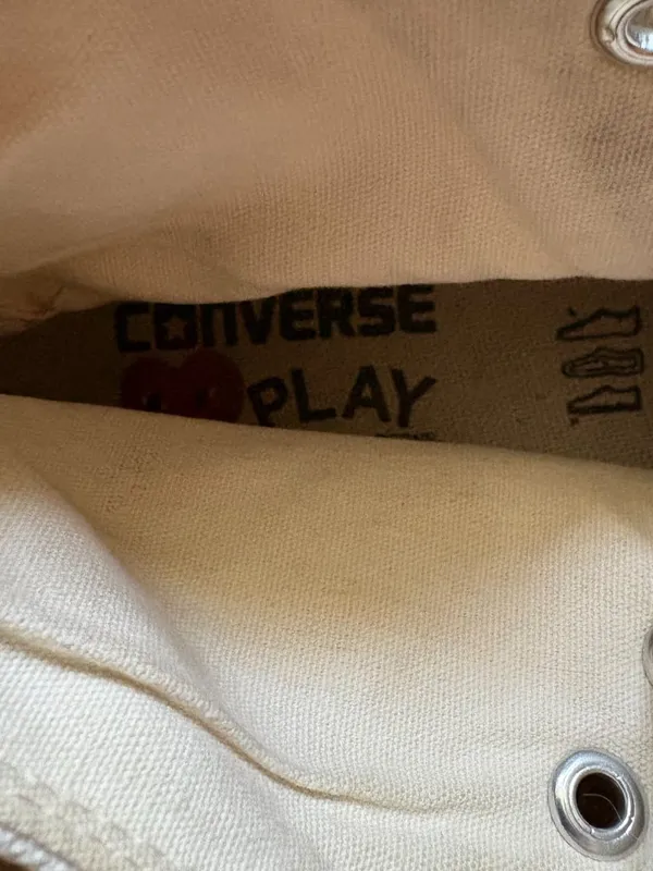 Converse Chuck Taylor Play Commes des Garçons white high-top sneakers US 7 / 9 - Image 3
