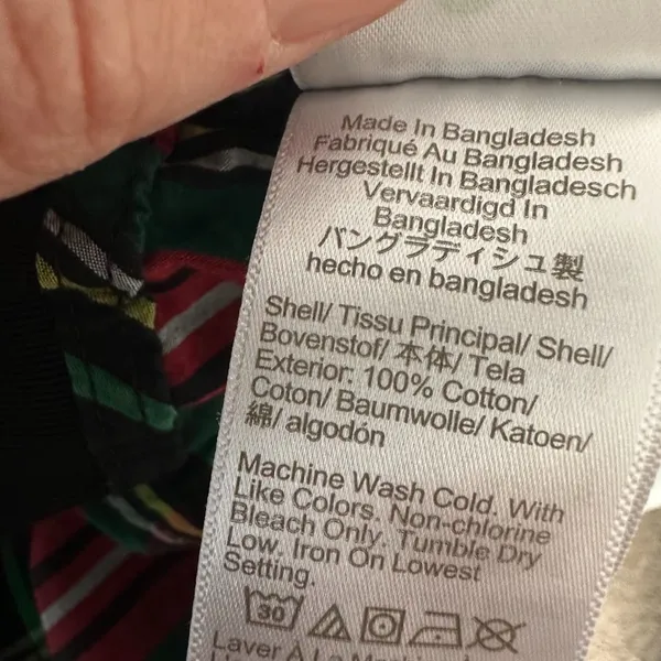 J. Crew Womens Lounge Pants PJ Pajama Large 100% Cotton Tartan Plaid Black Red‎ - Image 7