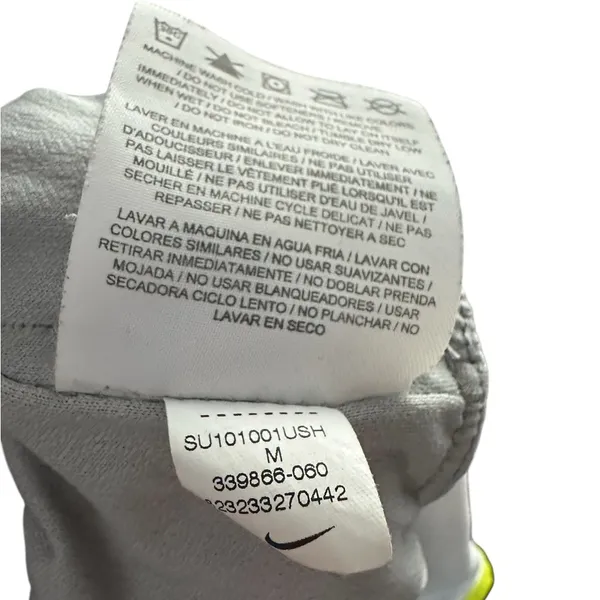 Nike Dri-FIT Tempo Running Shorts Gray‎ White Neon Trim Women’s Size M - Image 9