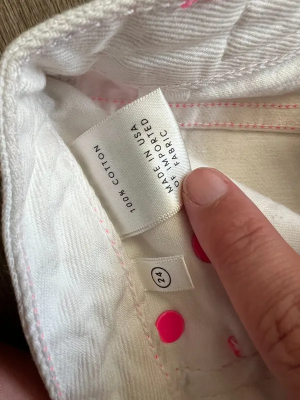 Grlfrnd white‎ jean shorts size 26 - Image 8