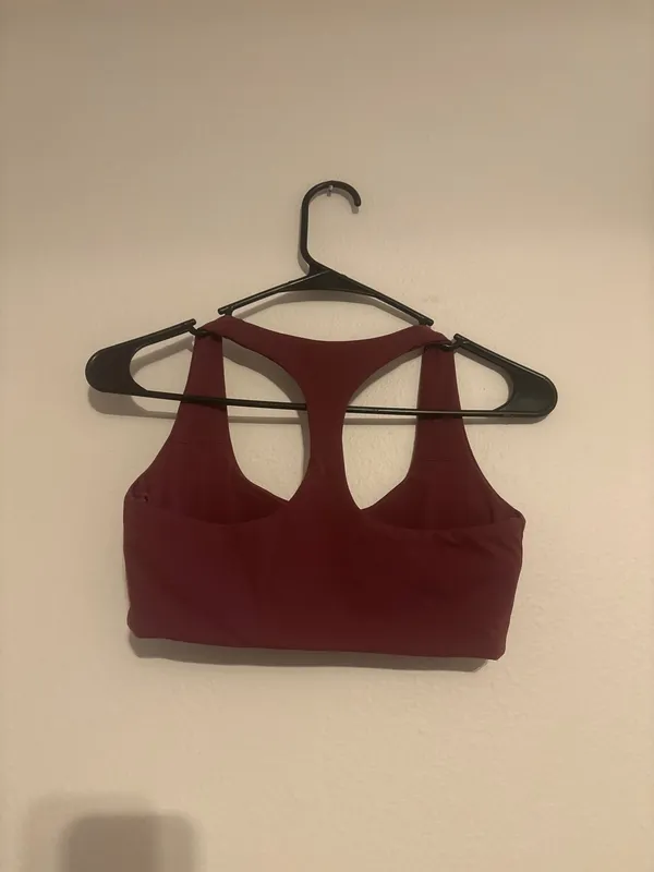 Amazon burgundy sports bra Red - Image 4