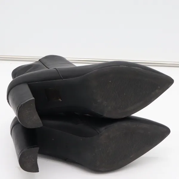 Dream Paris Ankle Boots Women 8 Pointed Toe Block Heel Black Faux Leather Exc - Image 9