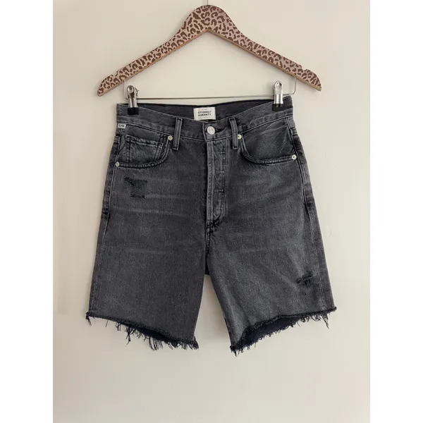 CITIZENS OF HUMANITY Camilla Raw Hem Shorts in Karma Size 24 - Image 2