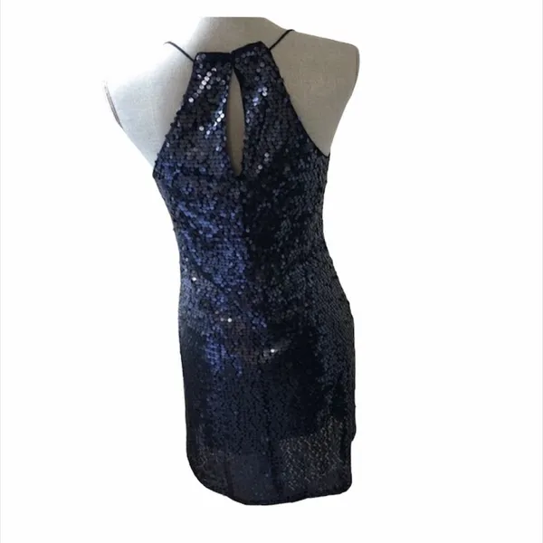✨ Express Navy Blue Sequin Cami Mini Dress ✨ - Image 4